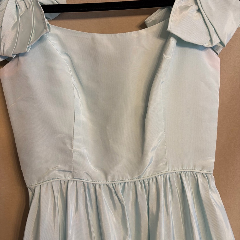 Light Blue Ruffled Strap Maxi Dress - Picture 2 of 11